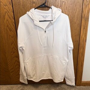 Athleta Unstoppable Fleece Lined Half Zip Sweatshirt - Bright White - Large